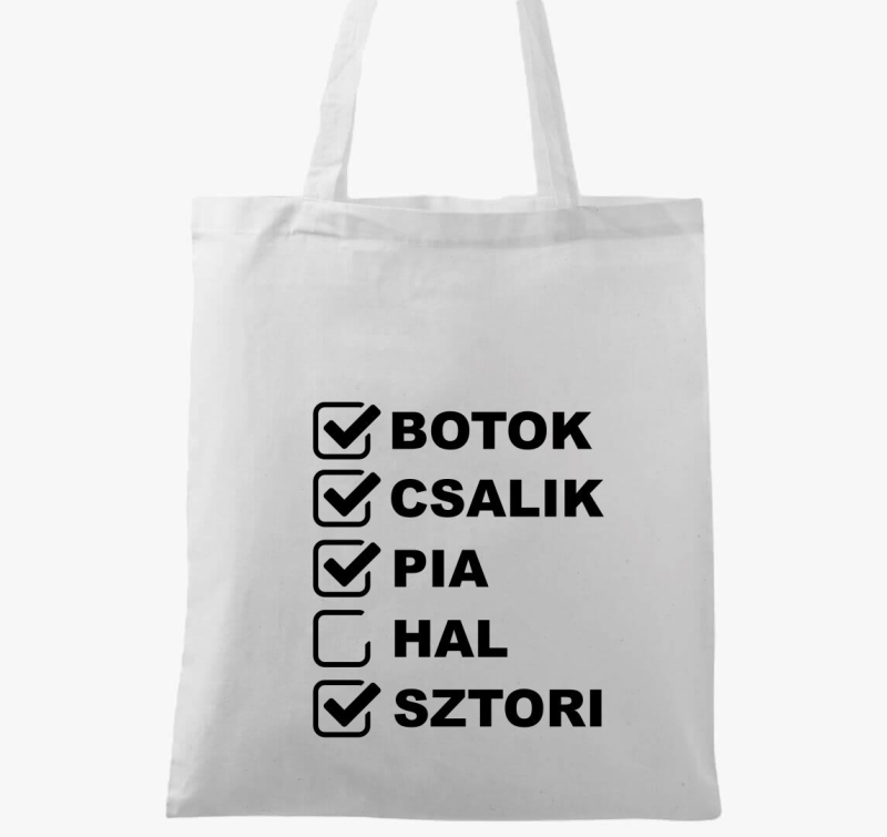 Horgászás hal nélkül vászontáska