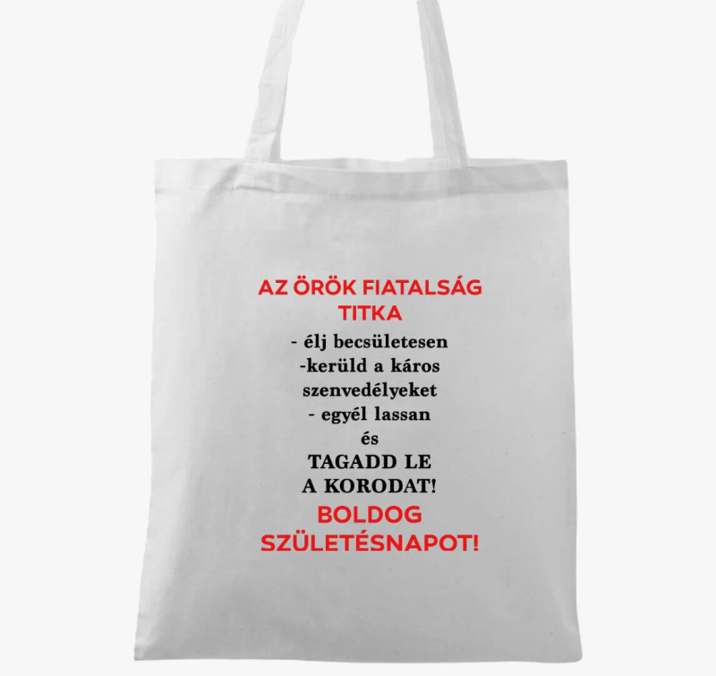 Az örök fiatalság titka vászontáska