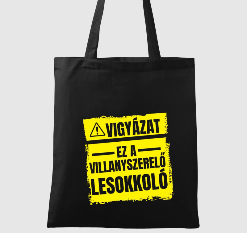 Vigyázat ez a villanyszerelő lesokkoló vászontáska