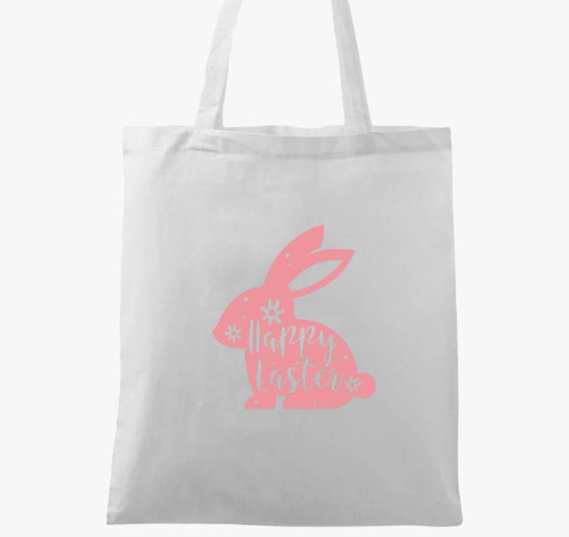 Pink nyuszi vászontáska