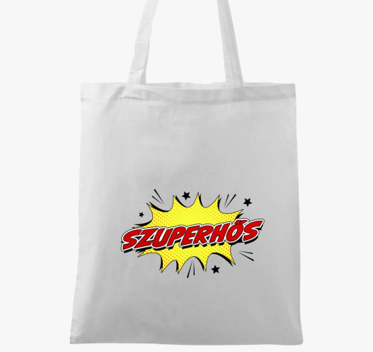 Szuperhős felirat vászontáska...
