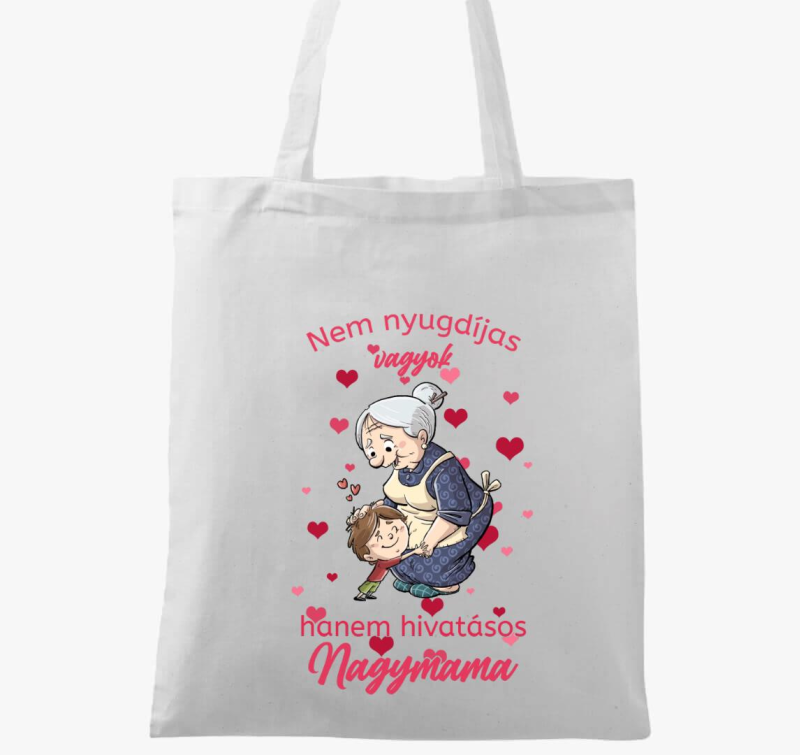 Nyugdíjas nagymama vászontáska