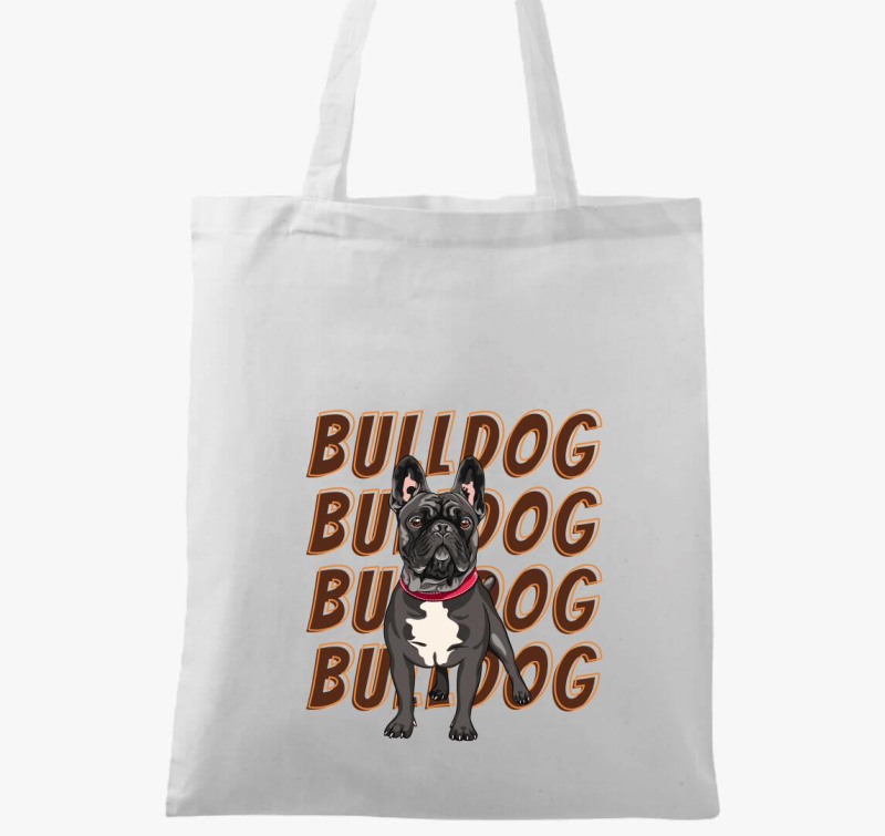 Francia bulldog mintás vászontáska