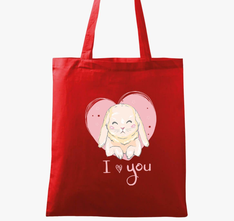 I love you nyuszis vászontáska