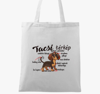Tacsi részei, tacsi térkép vászontáska