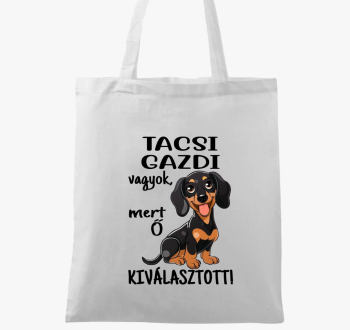 Tacsi gazdi vagyok mert kiválasztott fekete kutyus vászontáska