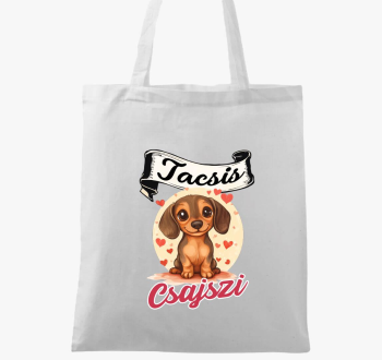 Tacsis Csajszi barna tacsi vászontáska