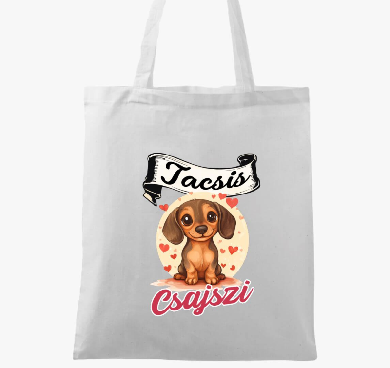 Tacsis Csajszi barna tacsi vászontáska