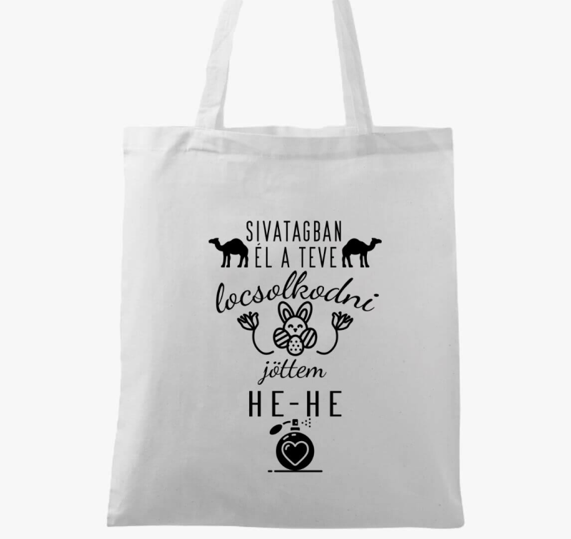 Sivatagban él a teve... locsolkodós vászontáska