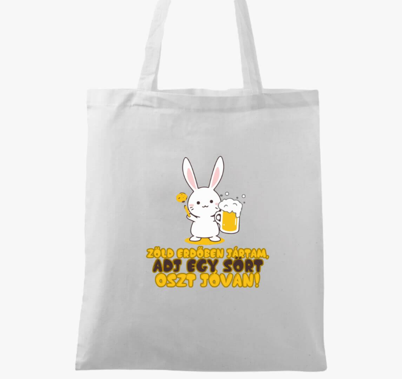 Sörös nyuszis húsvéti vászontáska