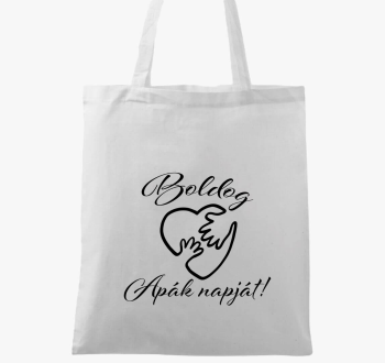 Boldog apák napját szíves vászontáska