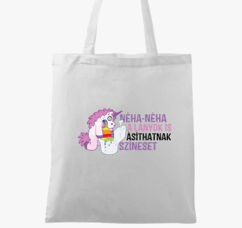 Néha a lányok is ásíthatnak színeset vászontáska