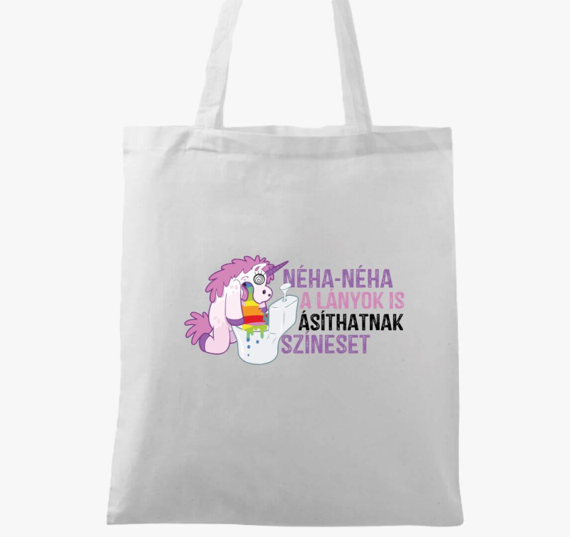 Néha a lányok is ásíthatnak színeset vászontáska