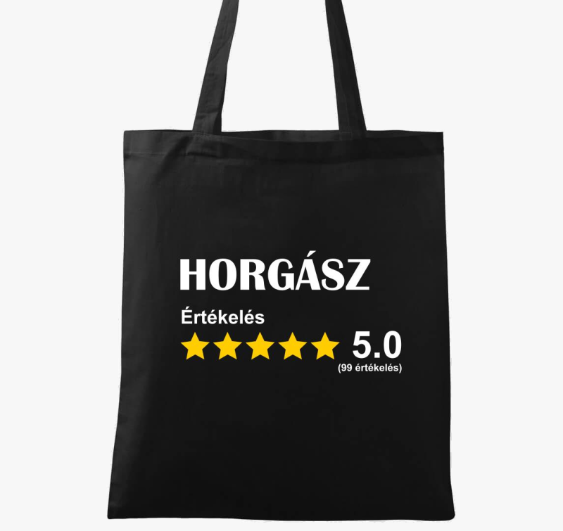 Horgász értékelős vászontáska