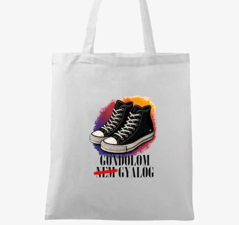 Gondolom Nem Gyalog vászontáska