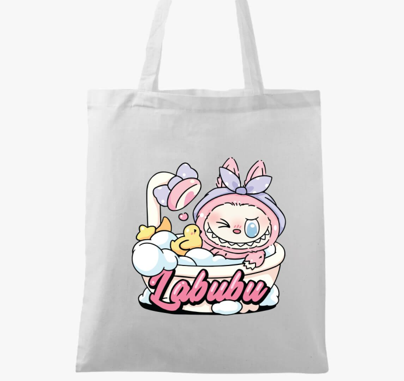 Habfürdős labubu vászontáska 