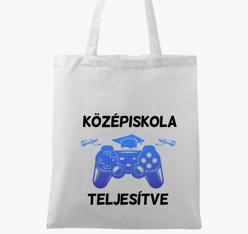 Középiskola teljesítve gamer vászontáska