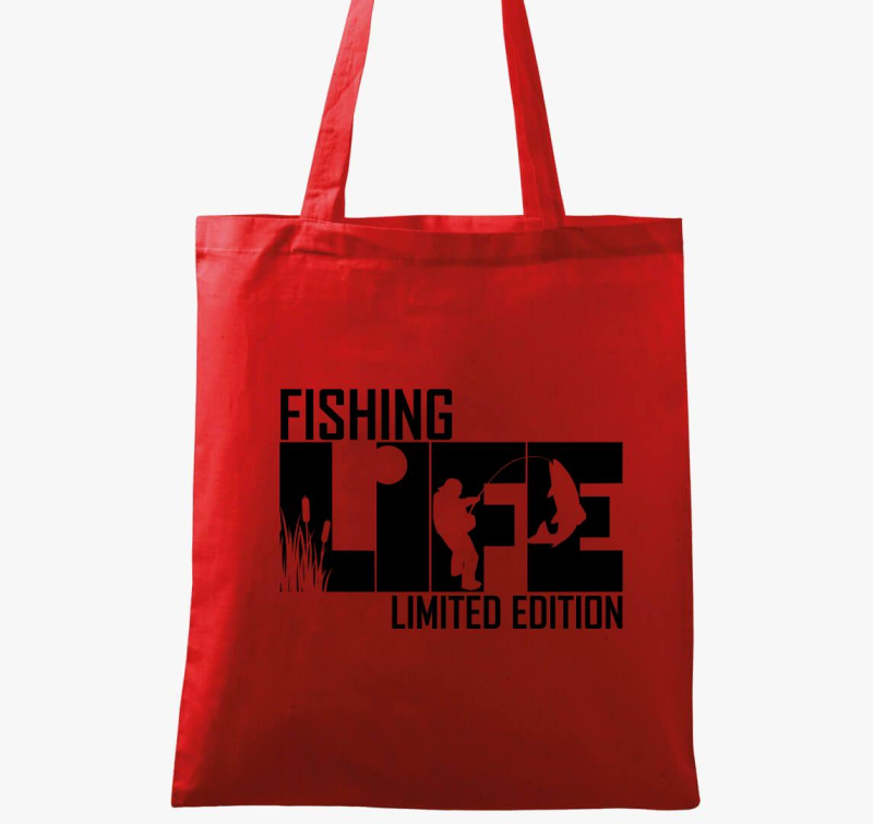 Fishing life feliratos vászontáska