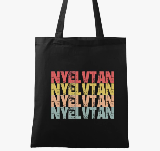 Nyelvtan feliratos vászontáska...