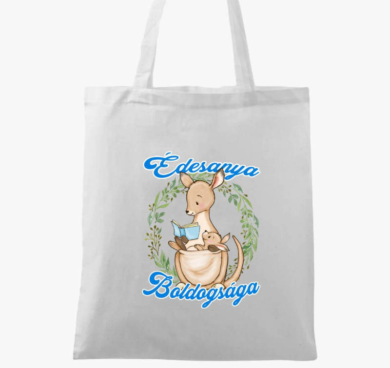 Édesanya boldogsága kenguru fiús vászontáska