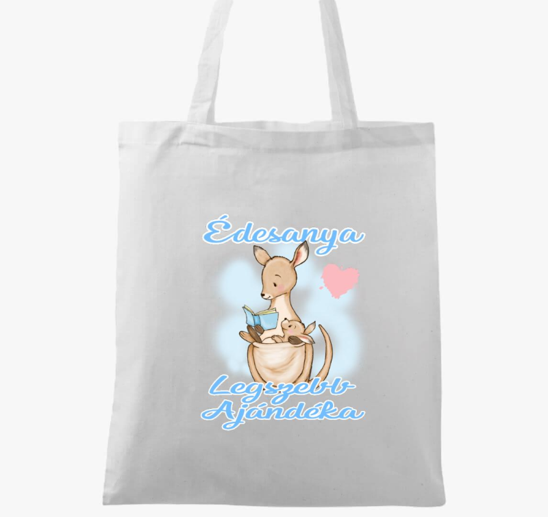 Édesanya legszebb ajándéka kenguru fiús vászontáska