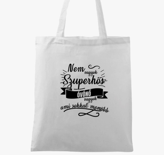Szuperhős óvónő vászontáska...