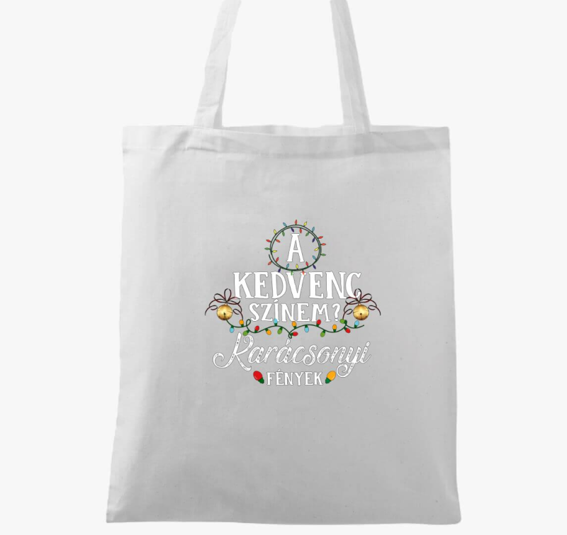 Karácsonyi fények vászontáska