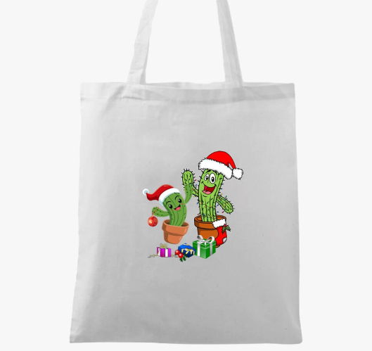 Kaktusz karácsony vászontáska...
