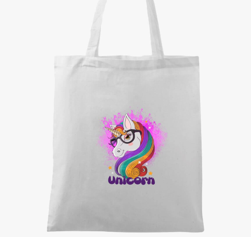 Szemüveges unikornis vászontáska