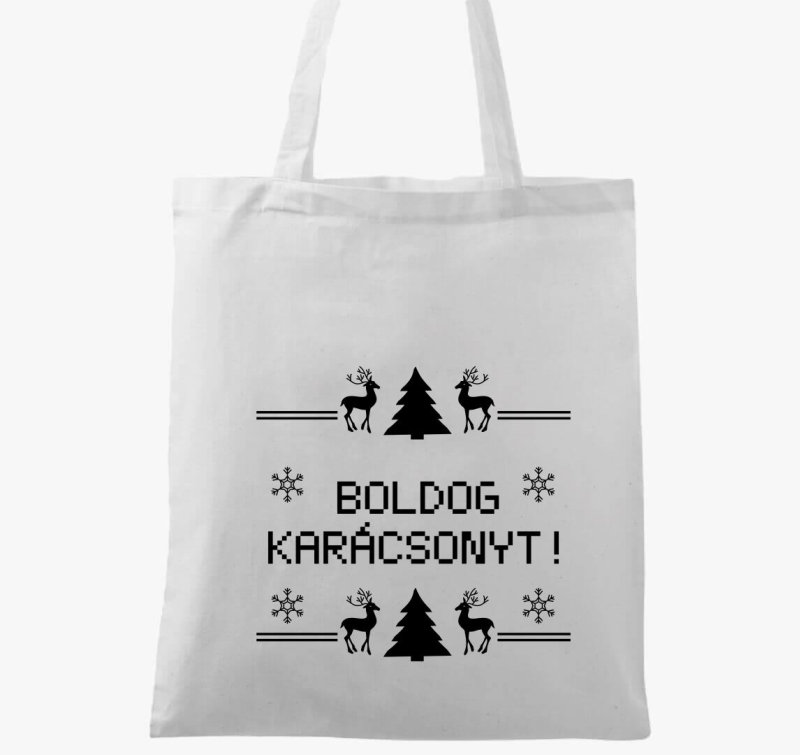 Boldog karácsonyt 8 bit-es vászontáska