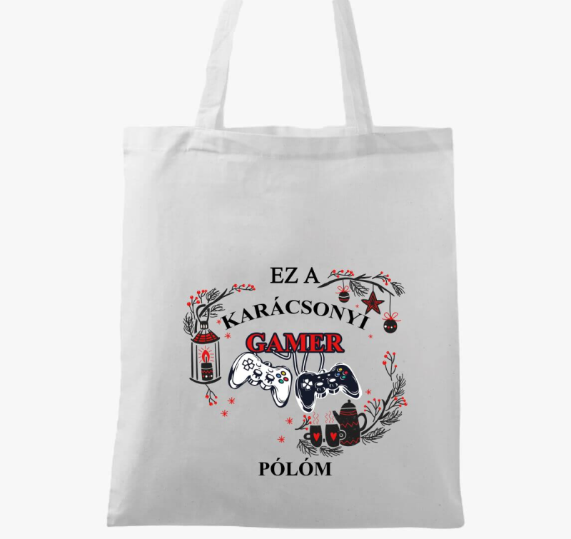 Ez a karácsonyi gamer vászontáskam vászontáska