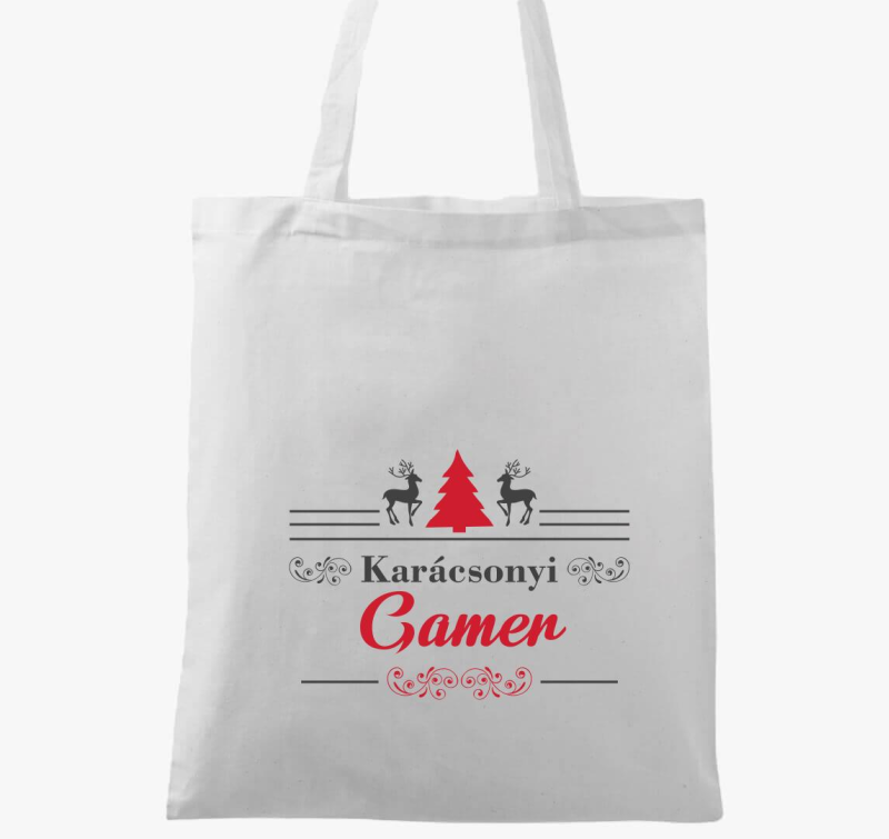 Karácsonyi gamer vászontáska