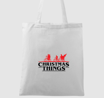 Christmas things - fekete vászontáska