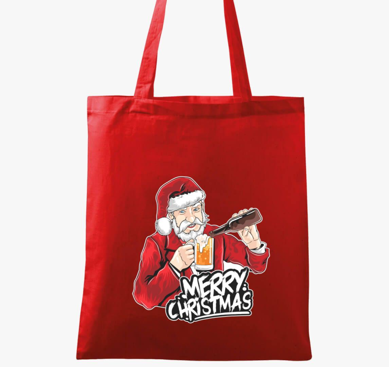 Boldog karácsonyt sörös vászontáska