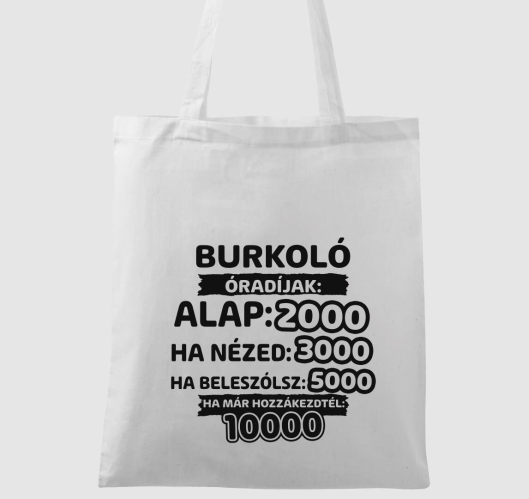 Burkoló óradíjak munka vászont...