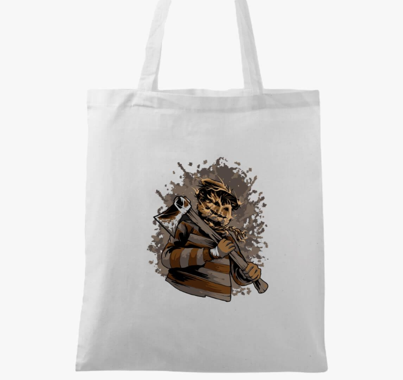 Baltás madárijesztő Halloween-i vászontáska