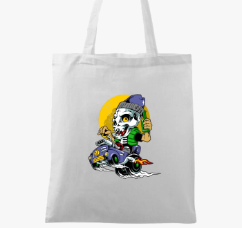 Halloween-i dragster csontváz vászontáska