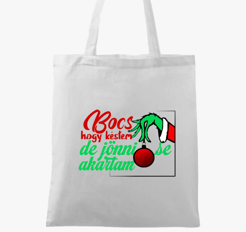 Bocs hogy késtem Grinch vászontáska