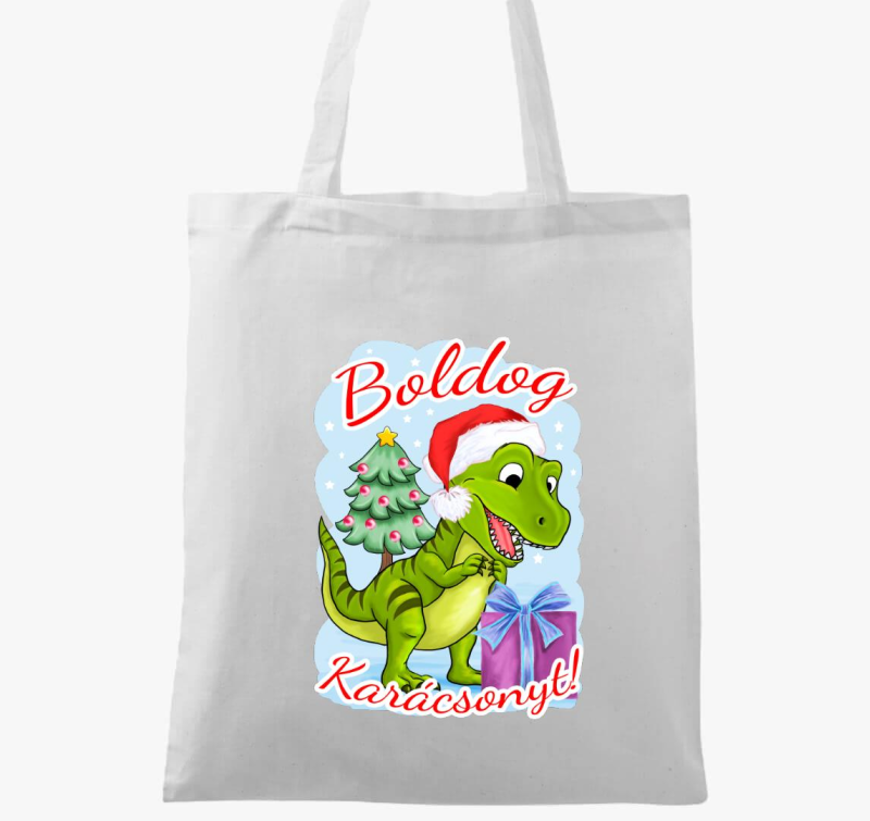 Boldog karácsonyt dínó vászontáska