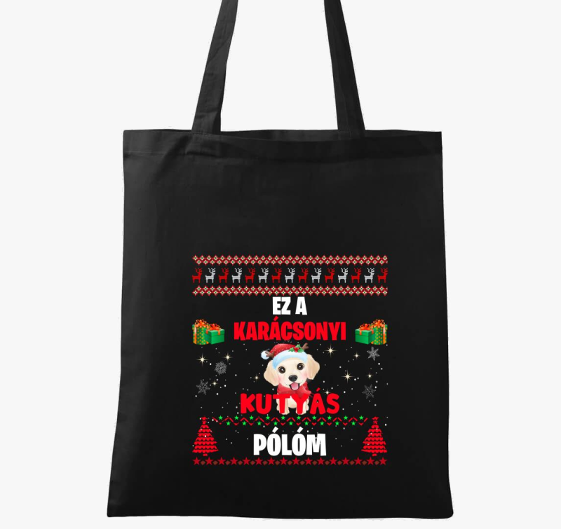 Ez a karácsonyi kutyás vászontáskám