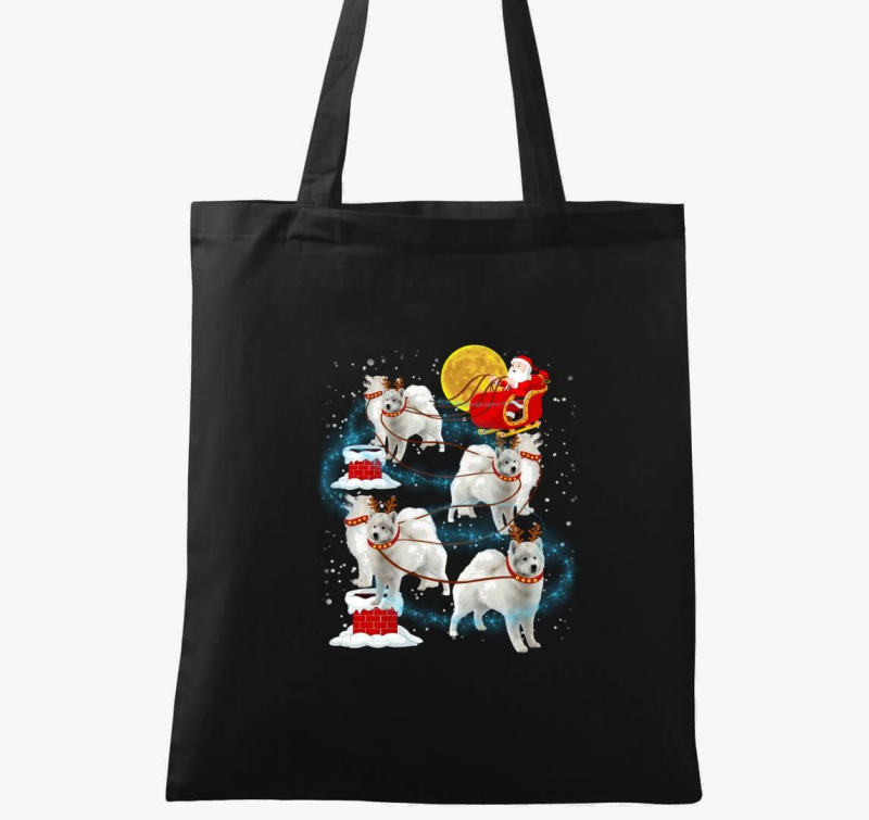 Mikulás kutyaszánon vászontáska