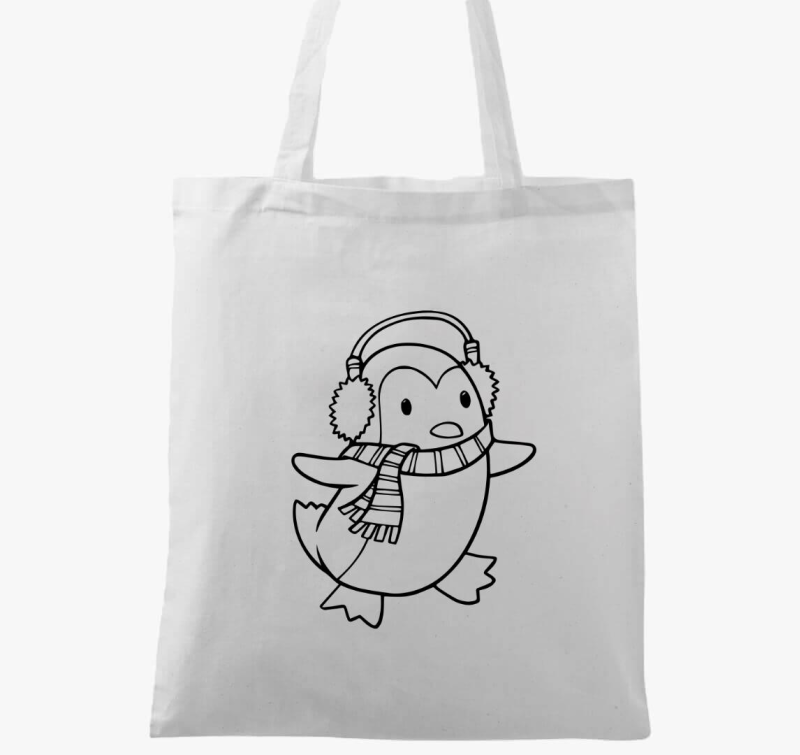 Karácsonyi pingvin vászontáska