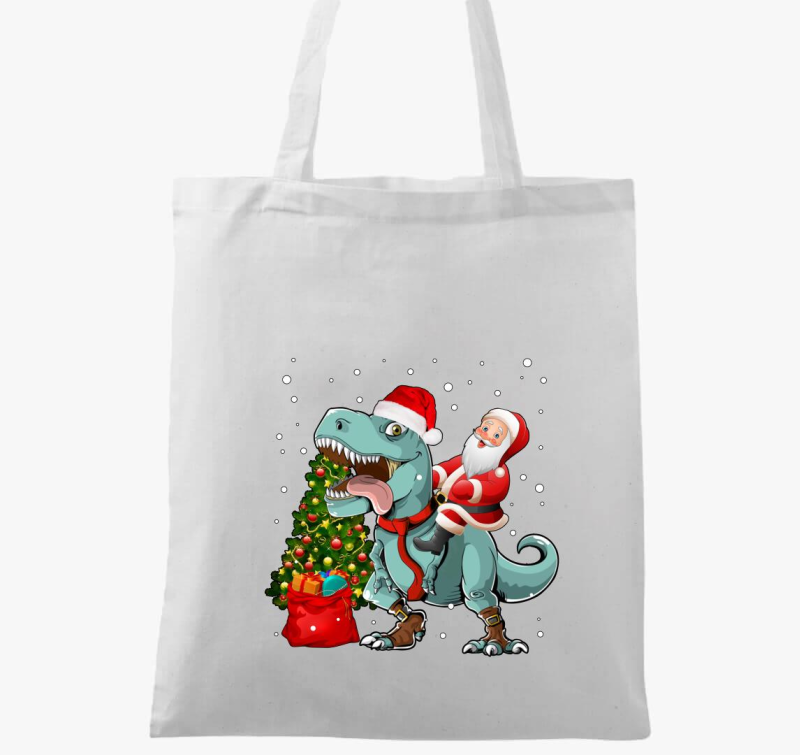 Mikulás a T-Rex hátán vászontáska