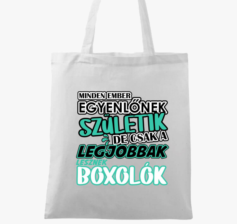 Egyenlőnek születik boxos vászontáska