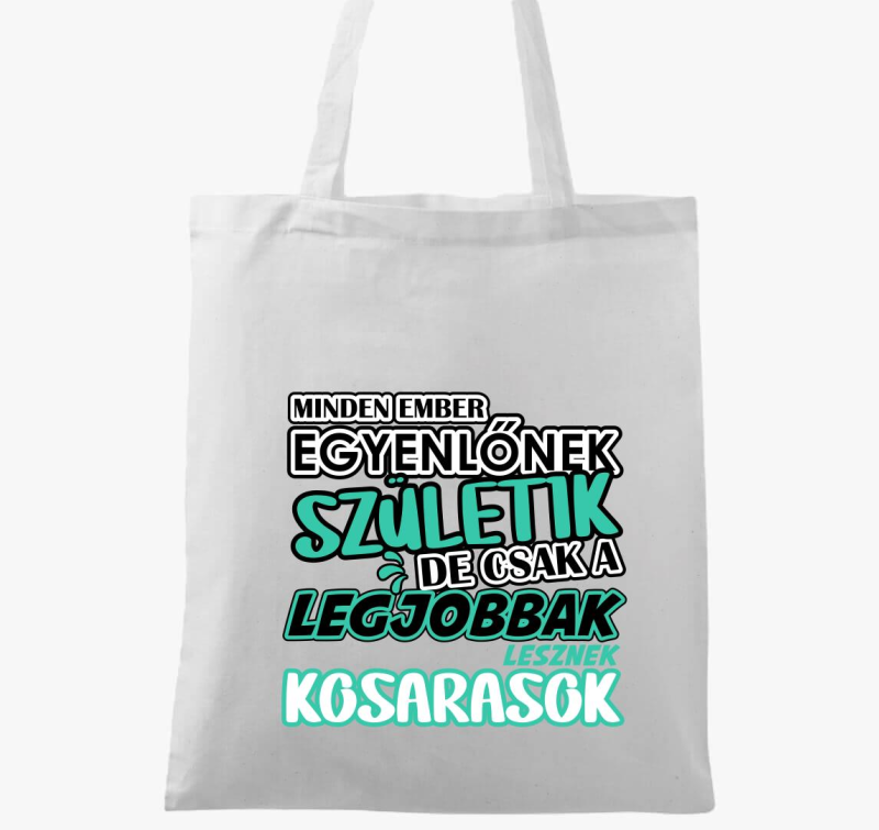Egyenlőnek születik kosaras vászontáska