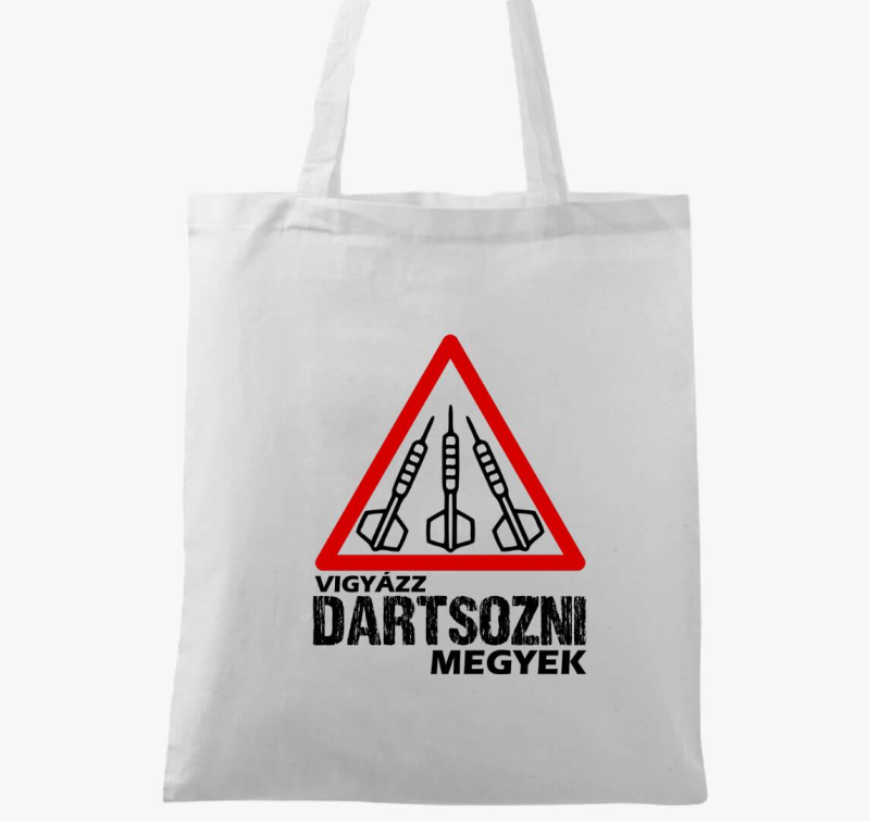 Vigyázz dartsozni megyek vászontáska