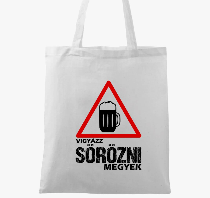 Vigyázz sörözni megyek vászontáska