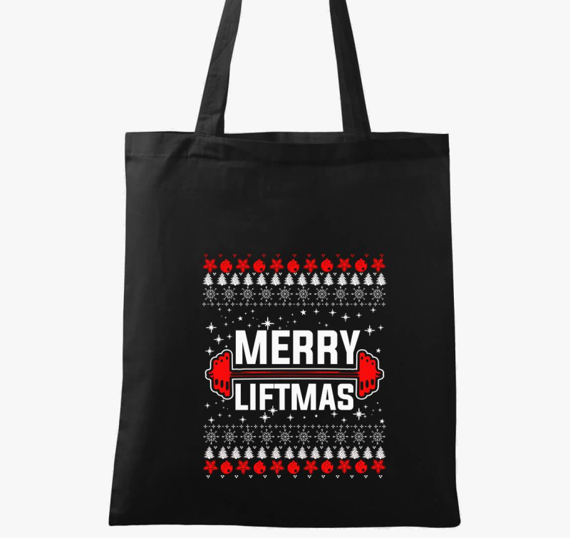 Merry liftmas karácsonyi gyúrós vászontáska