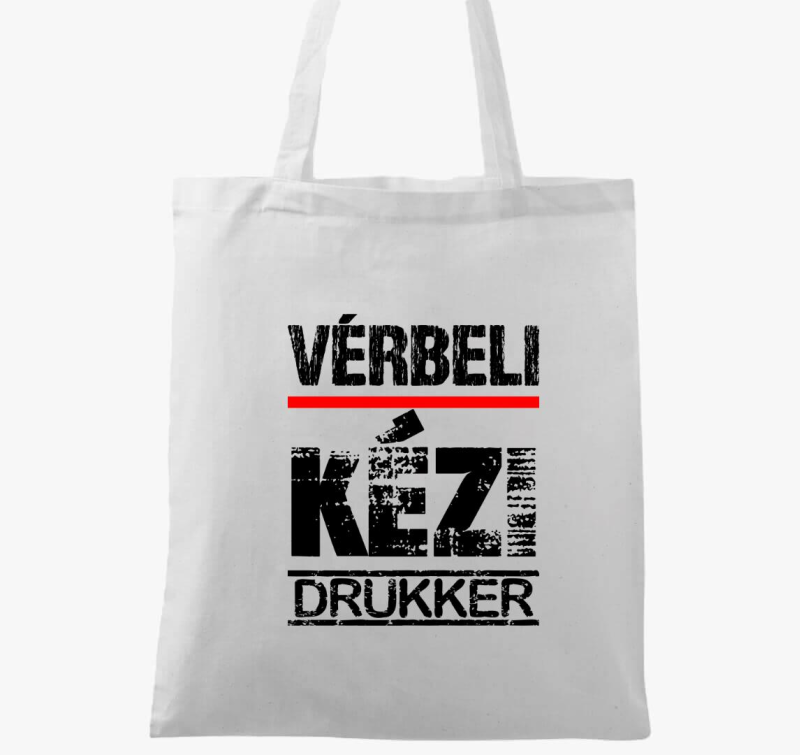 Vérbeli kézi drukker vászontáska
