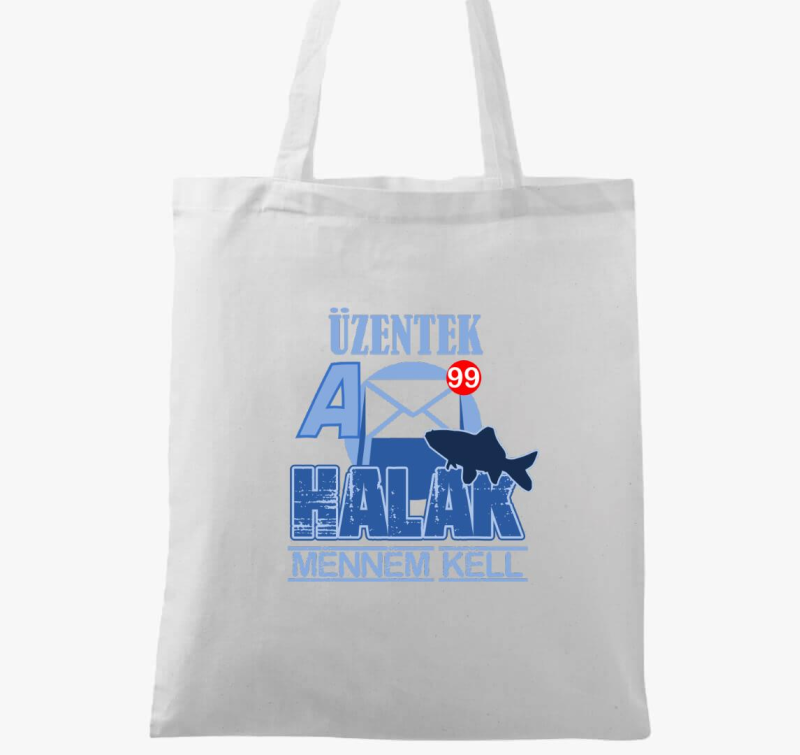 Üzentek a halak vászontáska